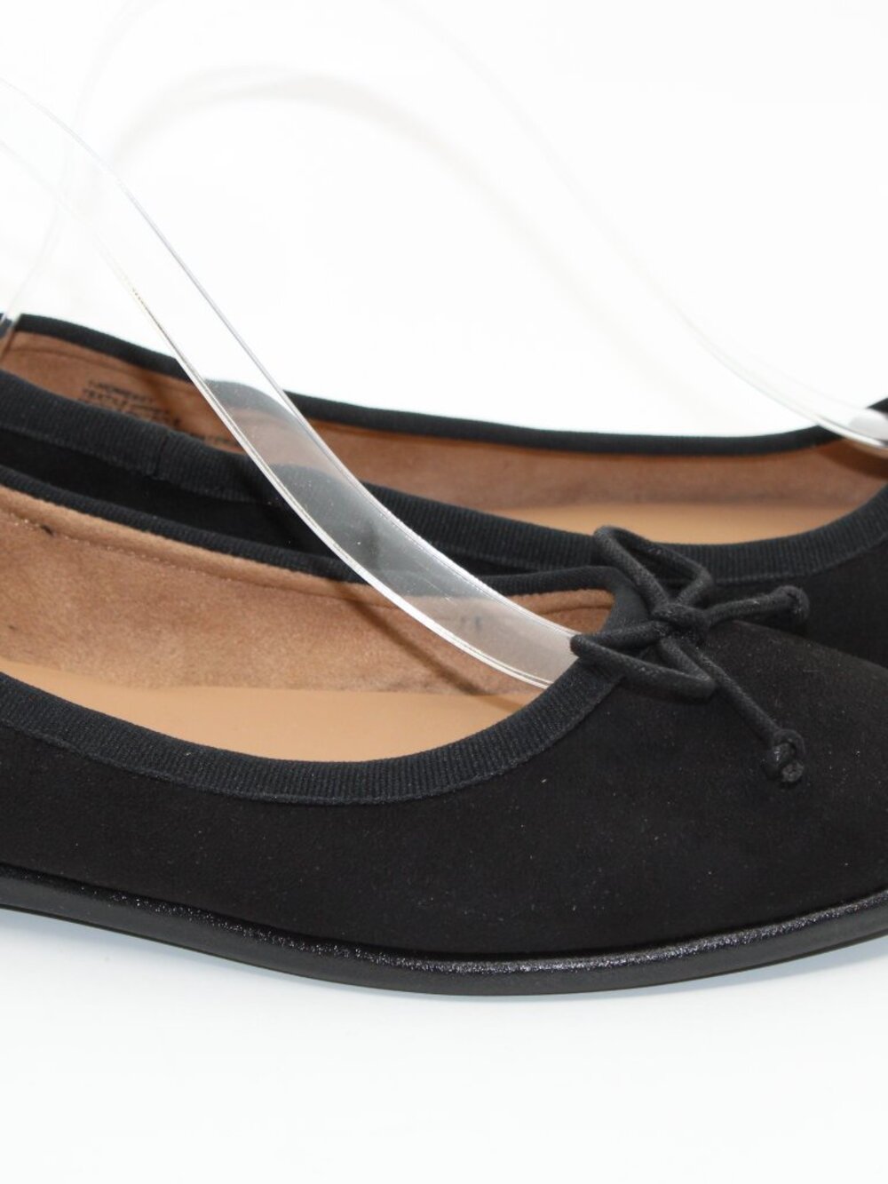 Aerosoles NWOT Women Flat Shoes 8.5M Black Faux Suede Cushion Casual Shift
